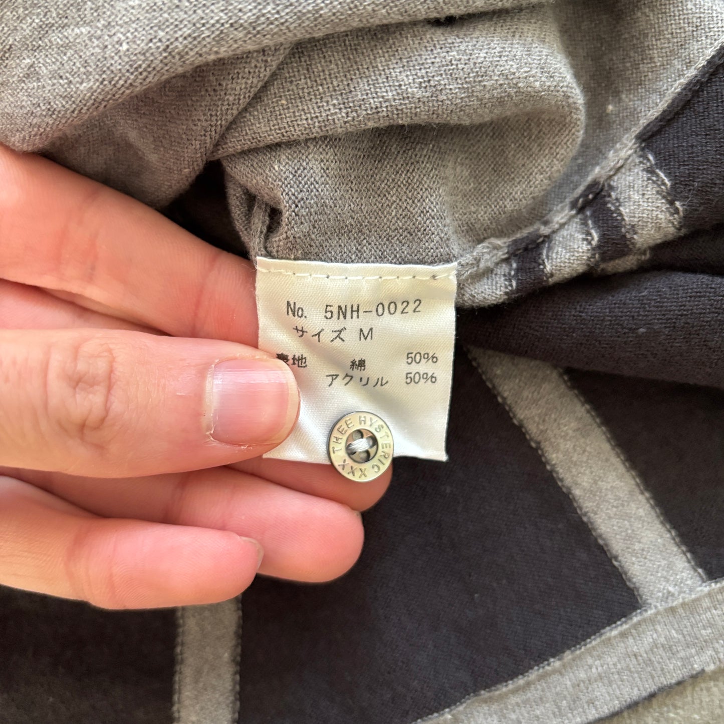 HYSTERIC GLAMOUR WOMAN PRINT POLO GREY [M]