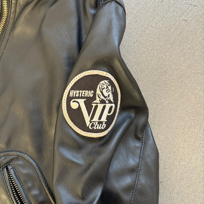 HYSTERIC GLAMOUR LEATHER BOMBER JACKET [S]