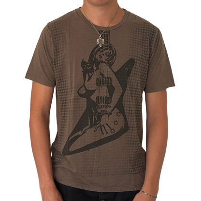 HYSTERIC GLAMOUR GUITAR GIRL TEE OLIVE [L]