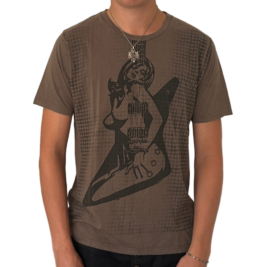 HYSTERIC GLAMOUR GUITAR GIRL TEE OLIVE [L]