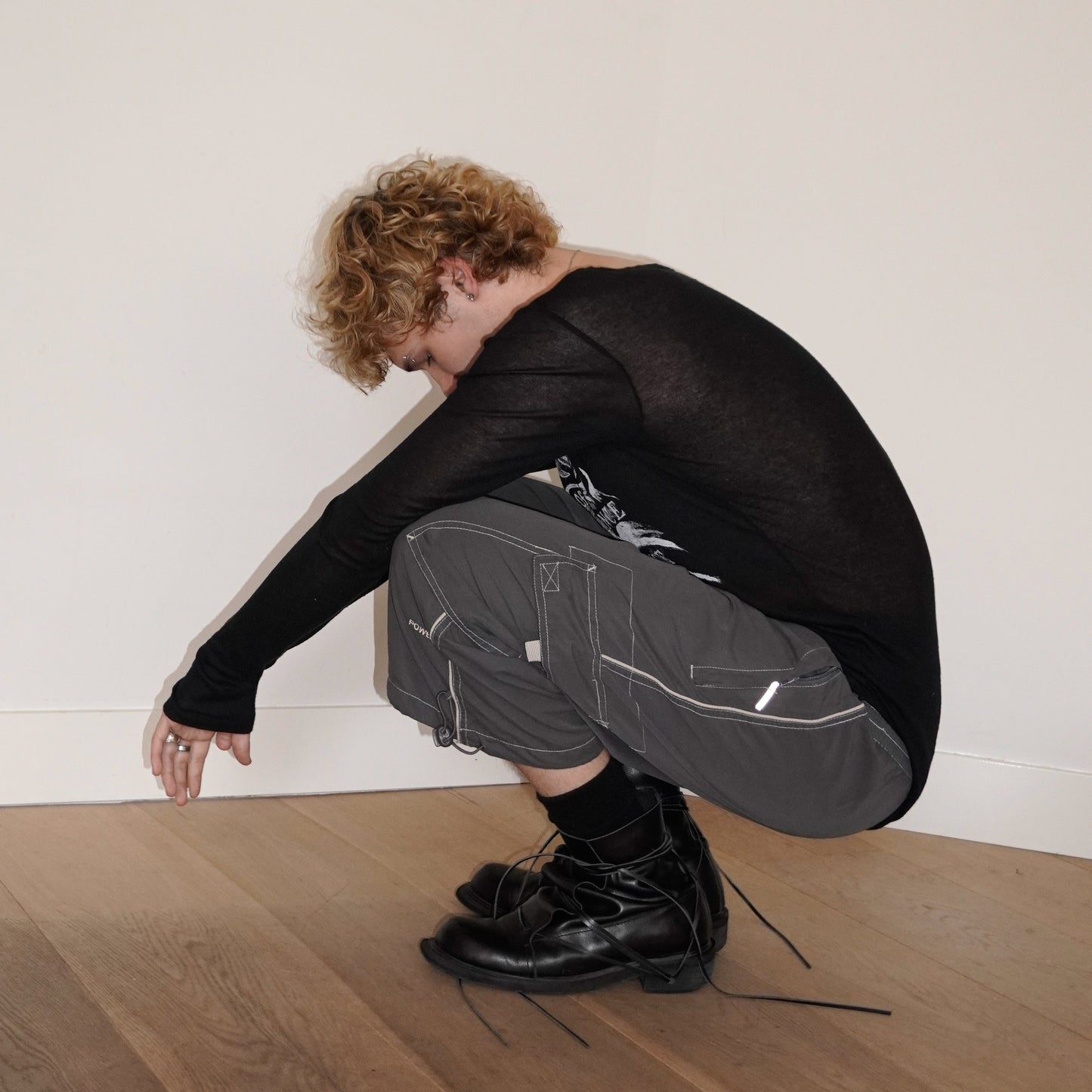 FW18 ANN DEMEULEMEESTER EMO TOP BLACK [M]