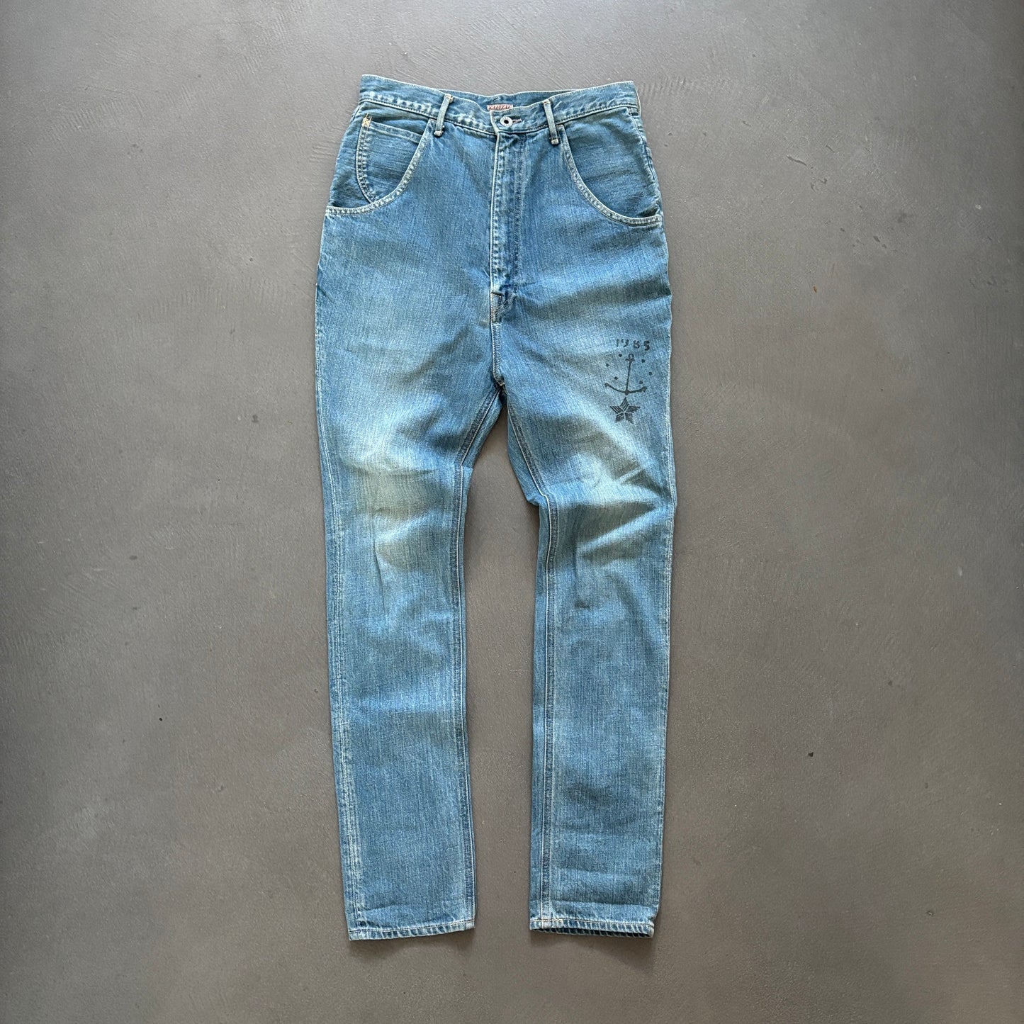 KAPITAL BUTTON BUCKLE JEANS [W30]