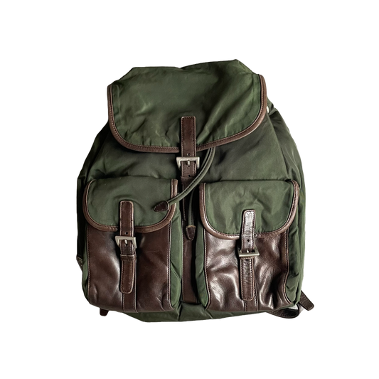 PRADA GREEN BACKPACK MEDIUM