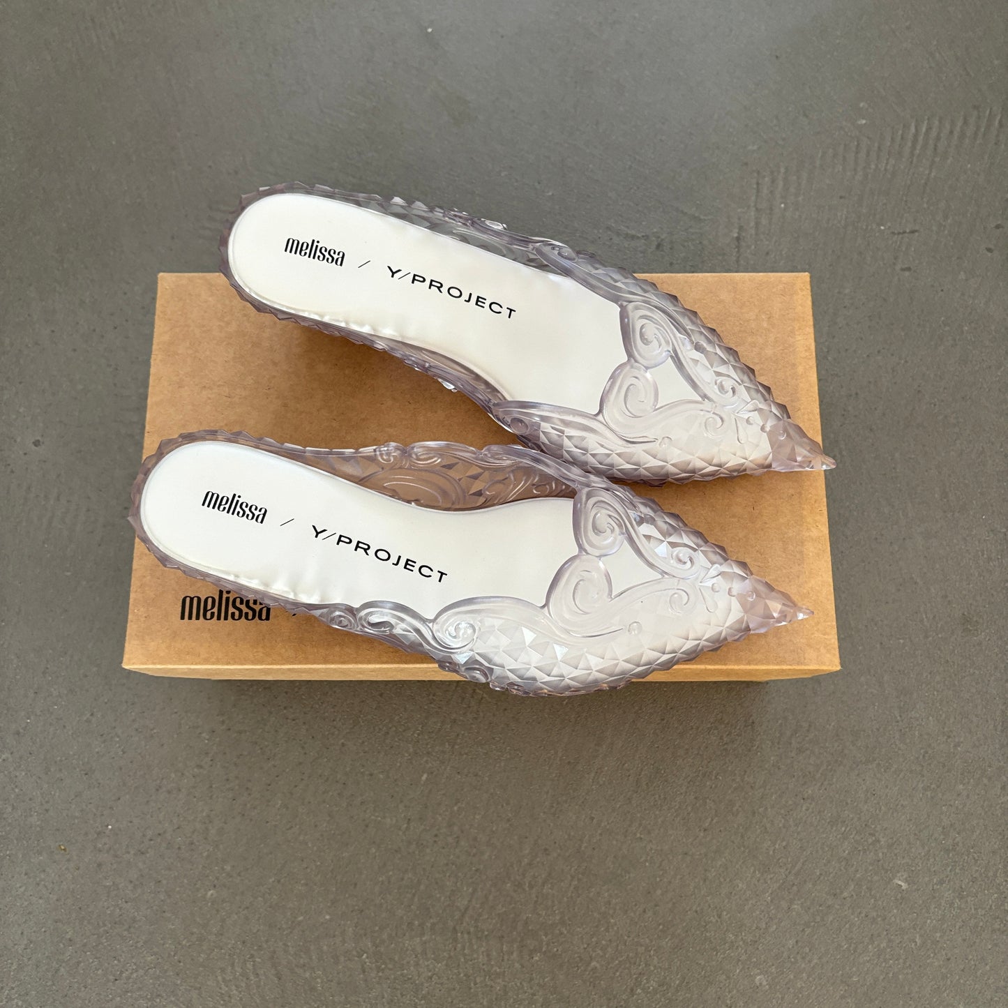 Y/PROJECT X MELISSA COURT SHOE MULES WHITE [NEW]