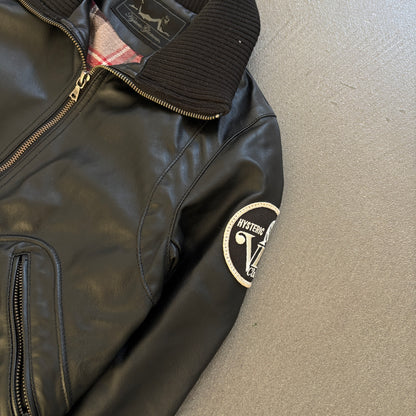HYSTERIC GLAMOUR LEATHER BOMBER JACKET [S]
