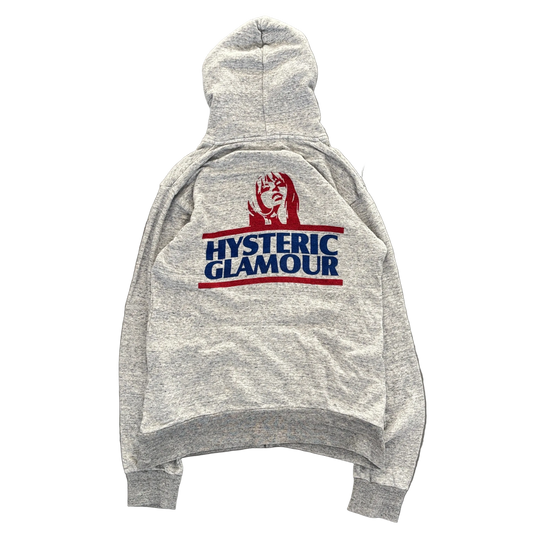 HYSTERIC GLAMOUR ZIP-UP HOODIE GREY [S]