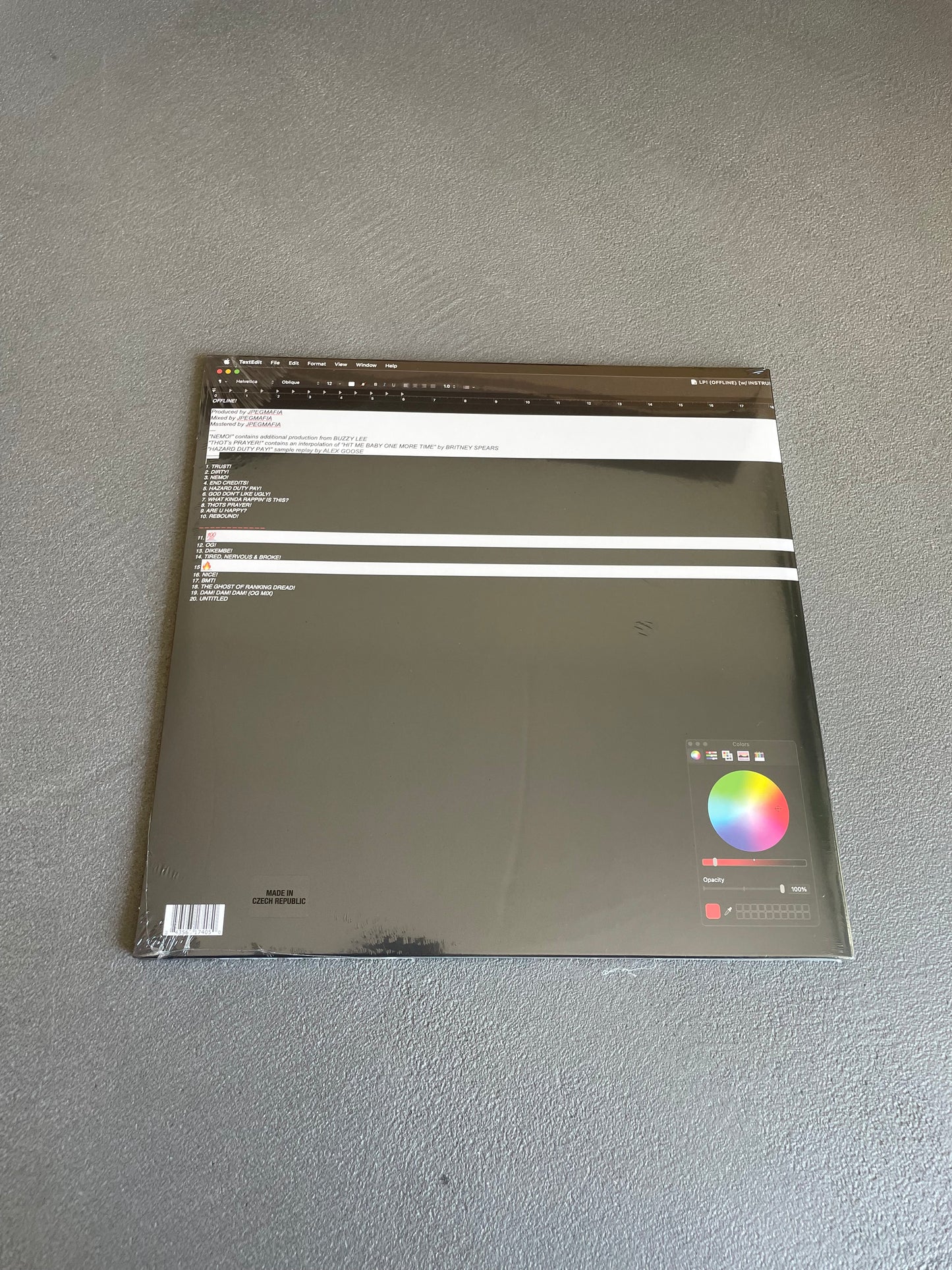 JPEGMAFIA OFFLINE! YELLOW VINYL