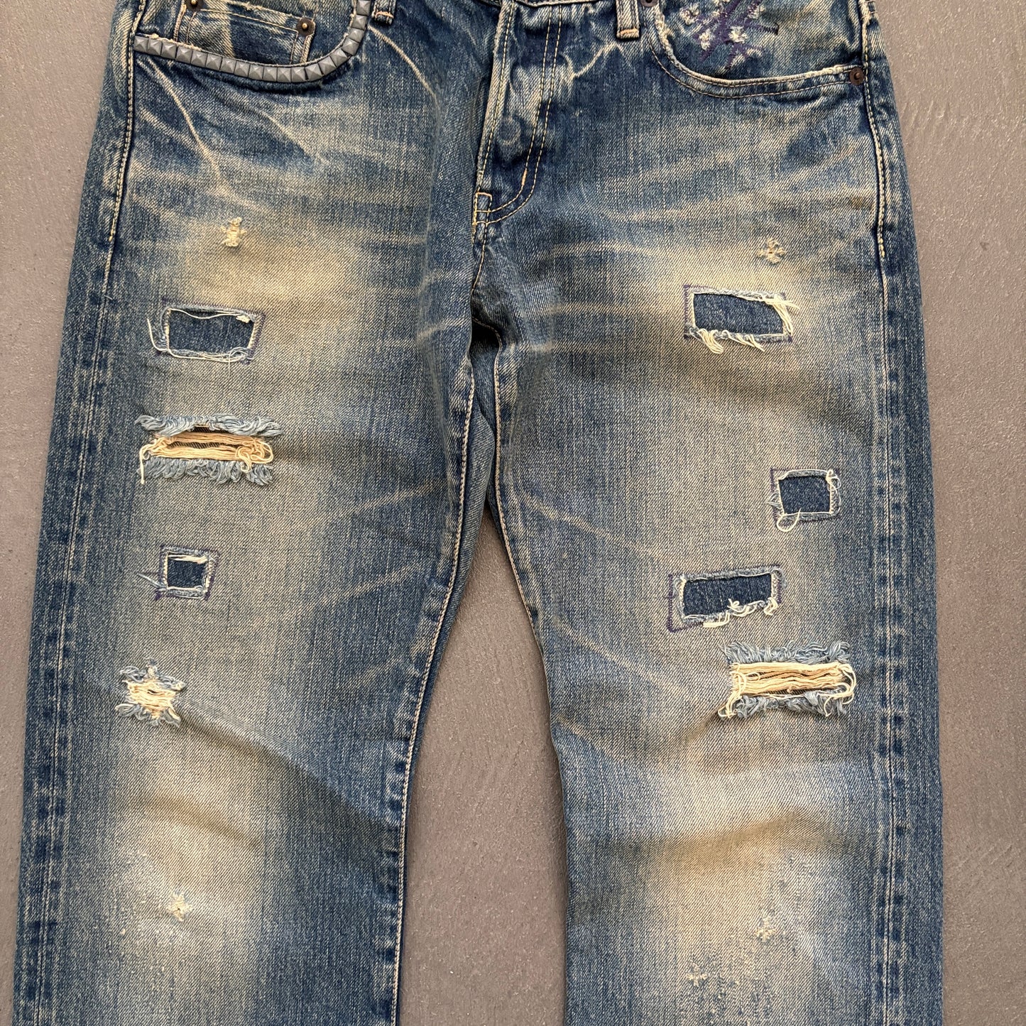 HYSTERIC GLAMOUR STUDDED SELVEDGE DENIM #28 [W32]