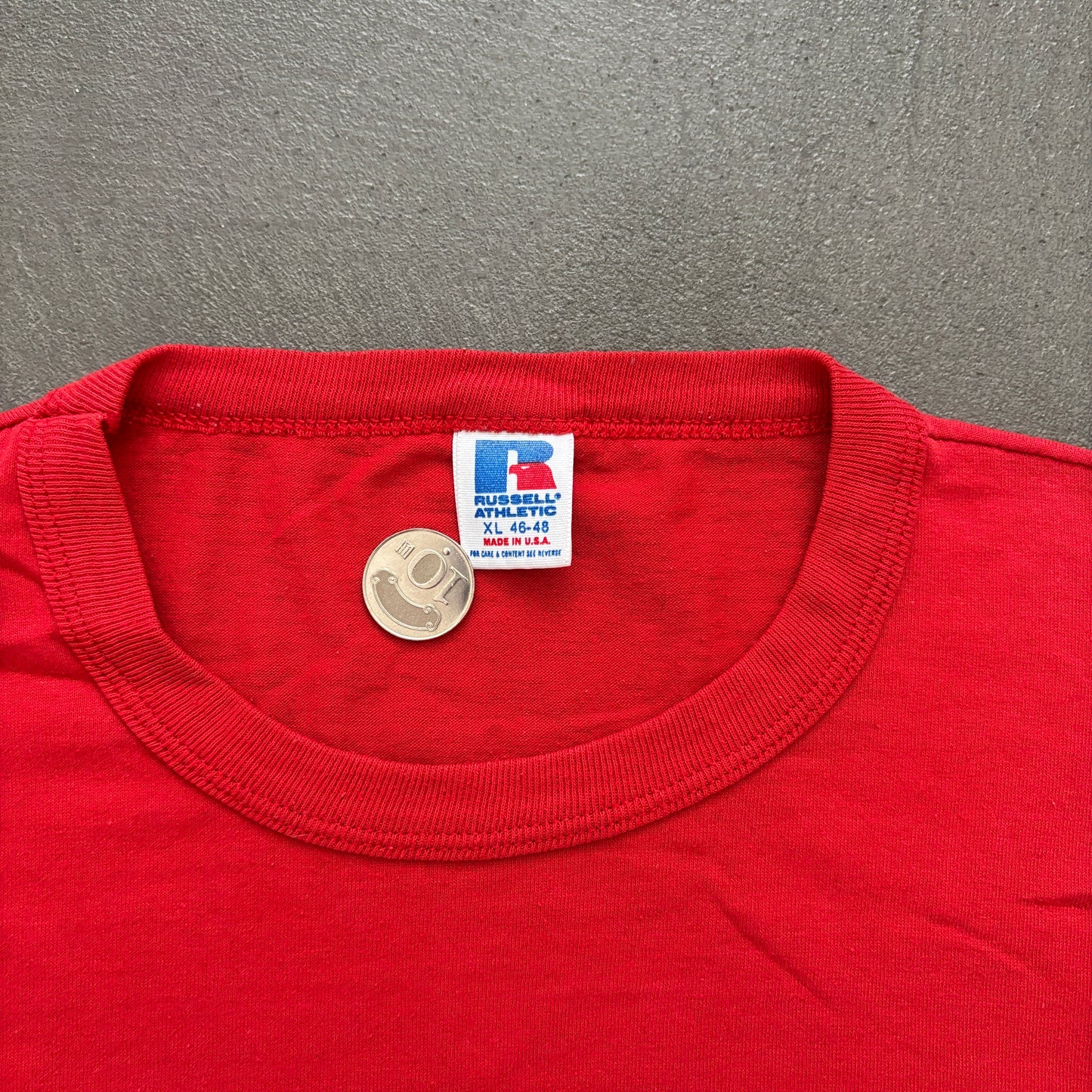 90S ST. THOMAS FADED TEE | RUSSELL ATHLETIC TAG [XL]