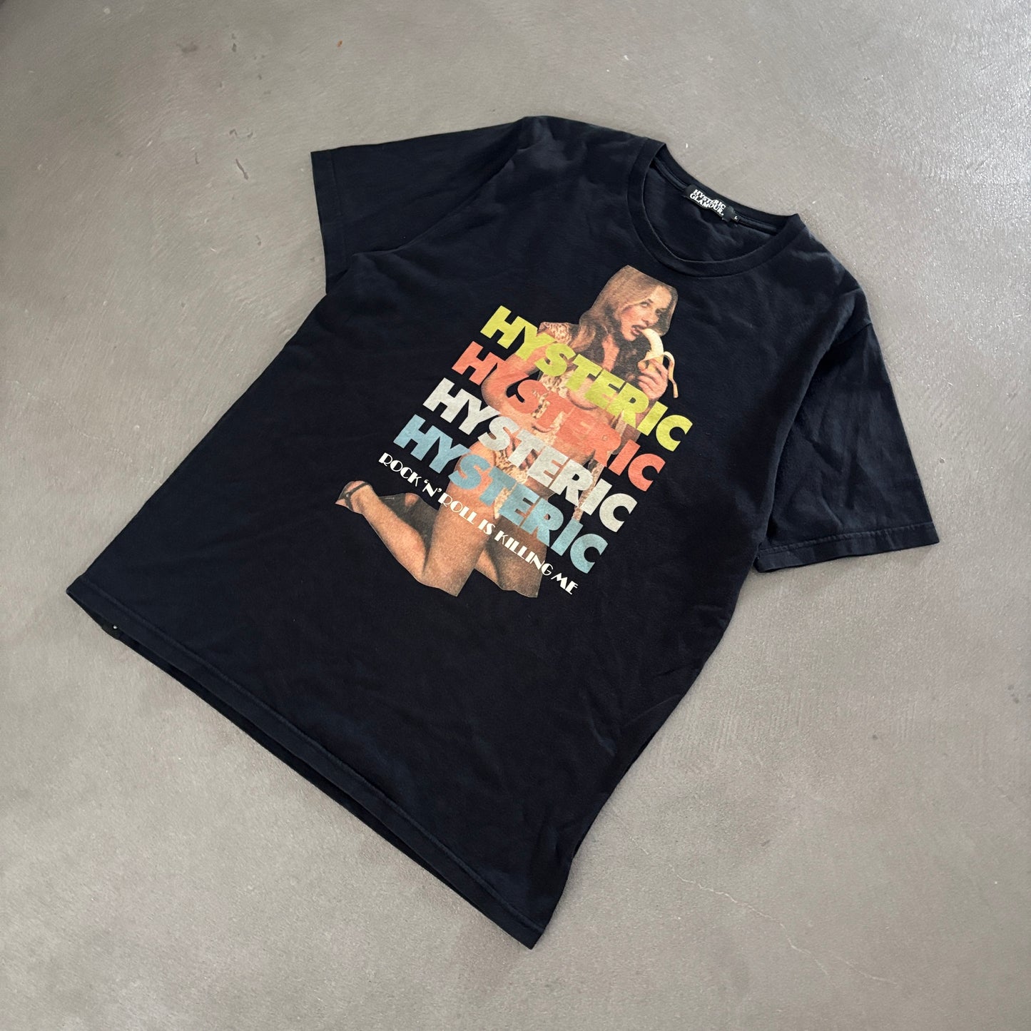 HYSTERIC GLAMOUR BANANA TEE BLACK [L]