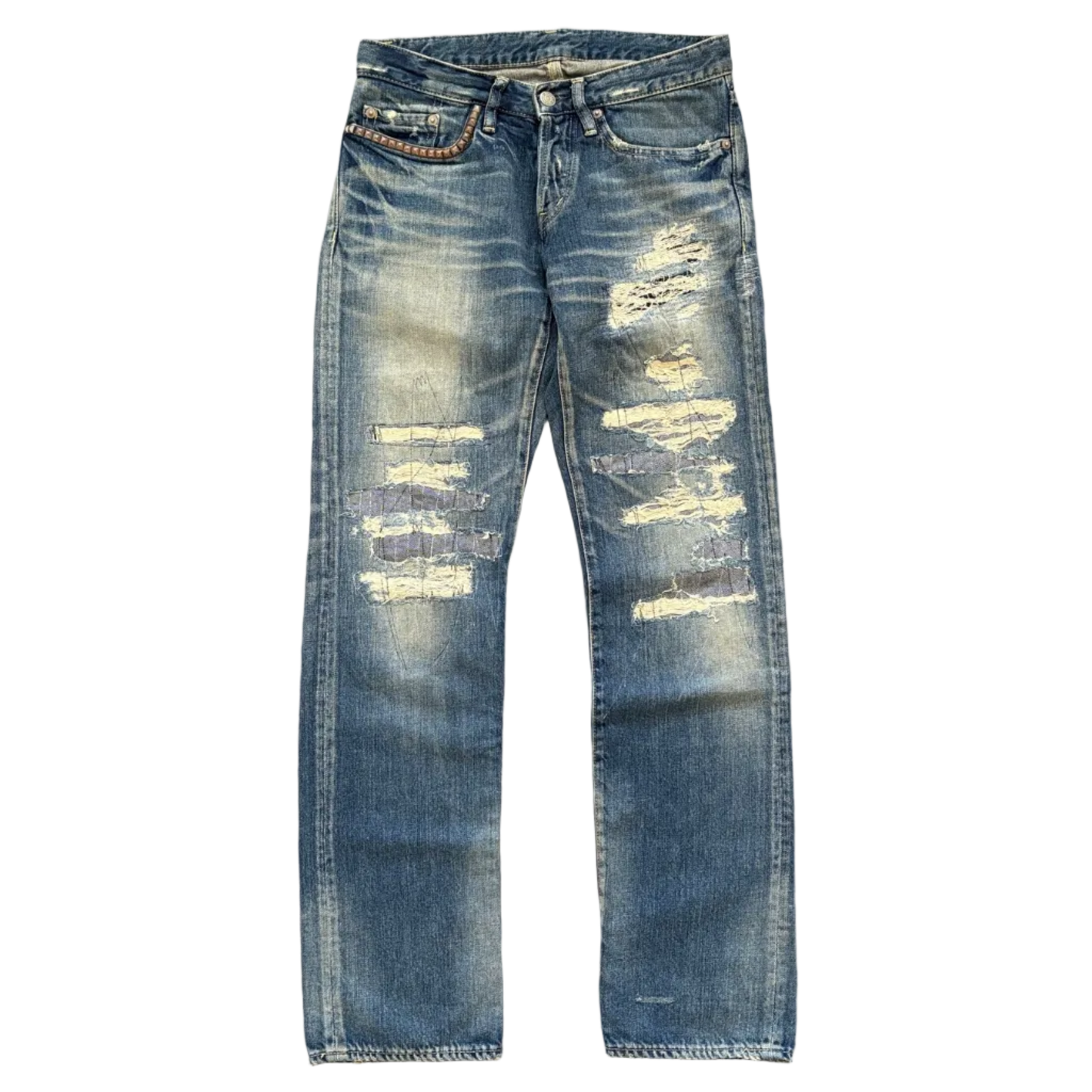 HYSTERIC GLAMOUR STUDDED REPAIRED DENIM #26 [W28]