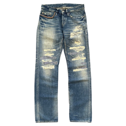 HYSTERIC GLAMOUR STUDDED REPAIRED DENIM #26 [W28]