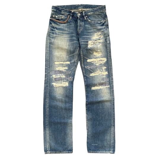 HYSTERIC GLAMOUR STUDDED REPAIRED DENIM #26 [W28]