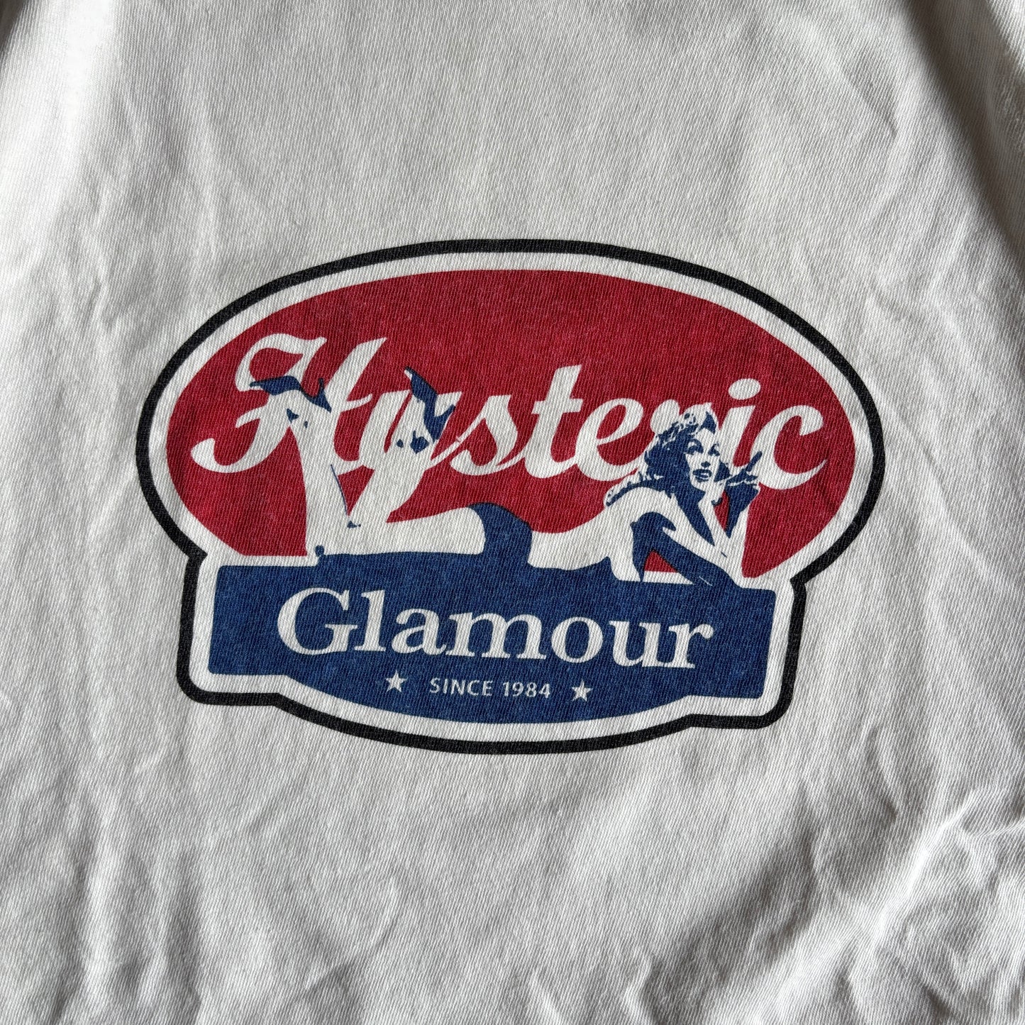 HYSTERIC GLAMOUR LOGO TEE WHITE [M]