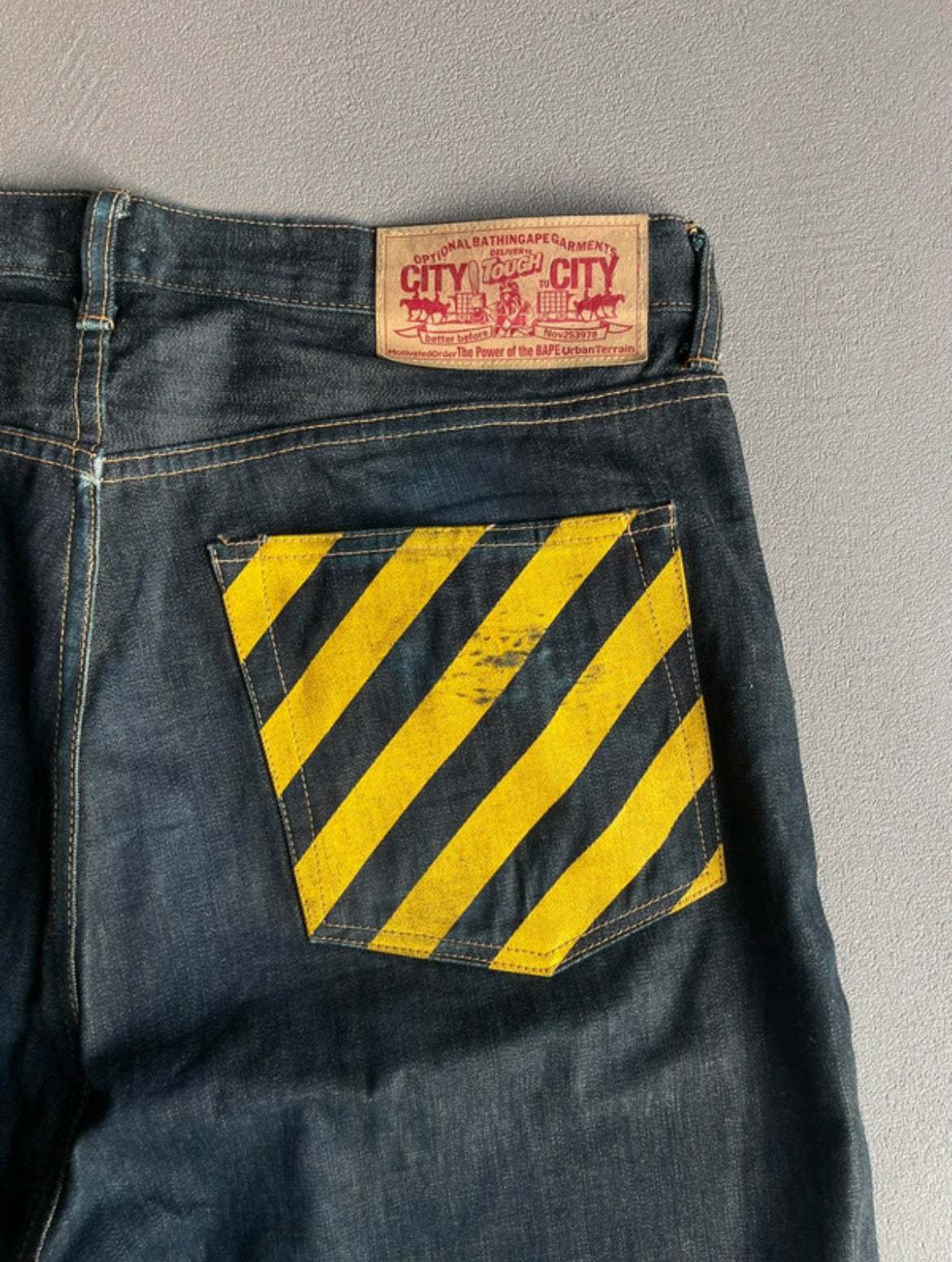 BAPE BABY MILO YELLOW JEANS [W36]