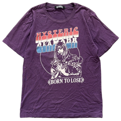HYSTERIC GLAMOUR BORN TO LOSE PURPLE TEE [S]