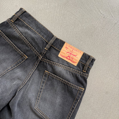 Y/PROJECT RHINESTONE JEANS BLACK [S]