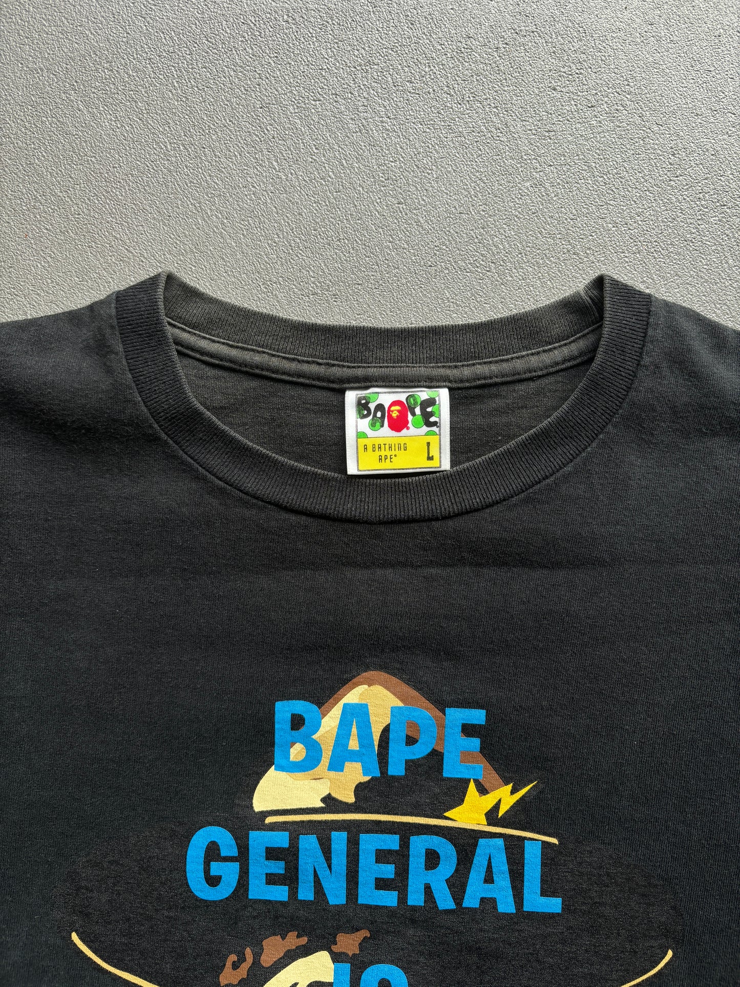 BAPE GENERAL TEE BLACK [L]