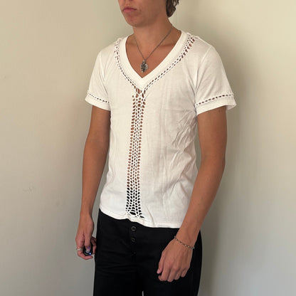 SS07 NUMBER (N)INE WOVEN TEE WHITE [M]