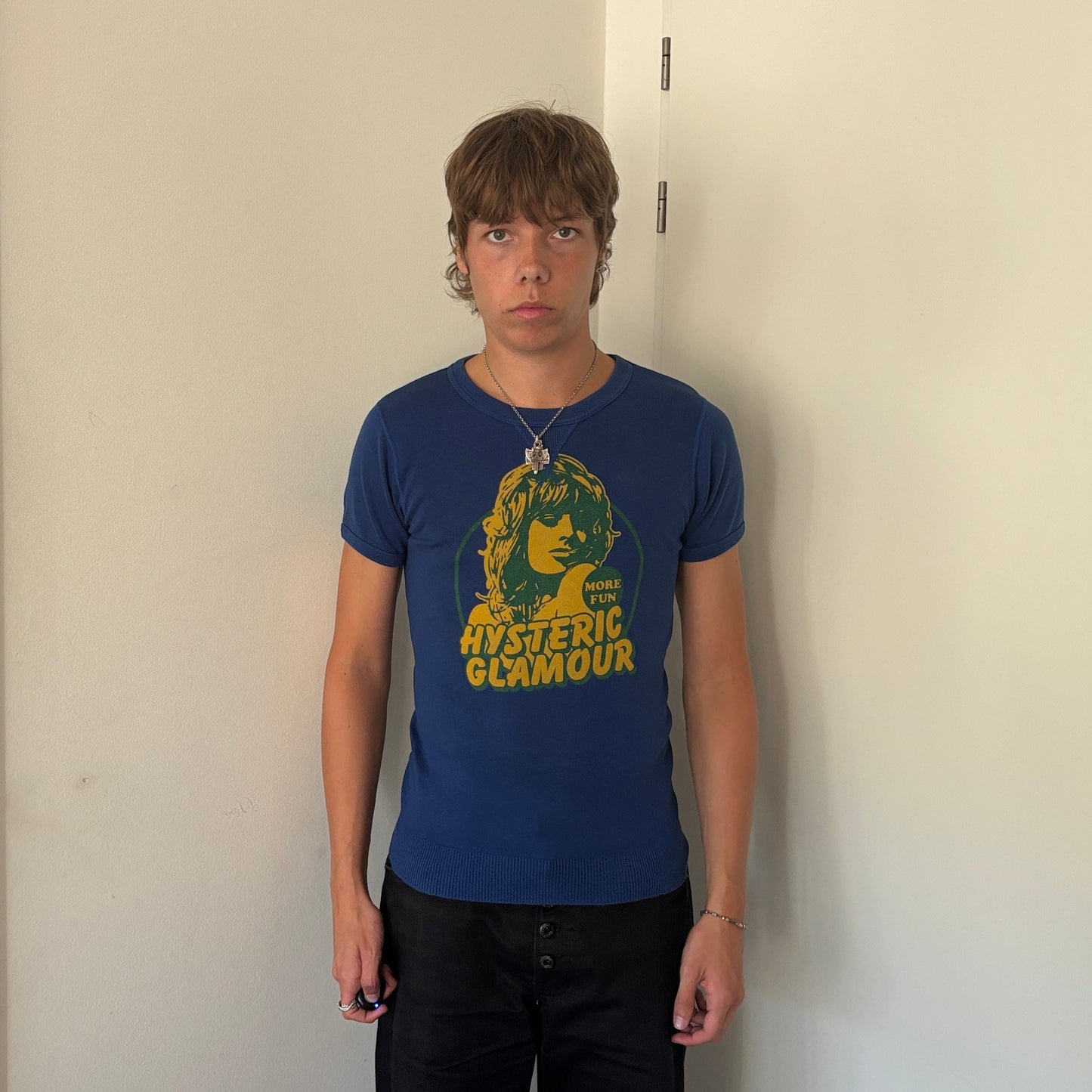 HYSTERIC GLAMOUR MORE FUN WOOL TEE [S]