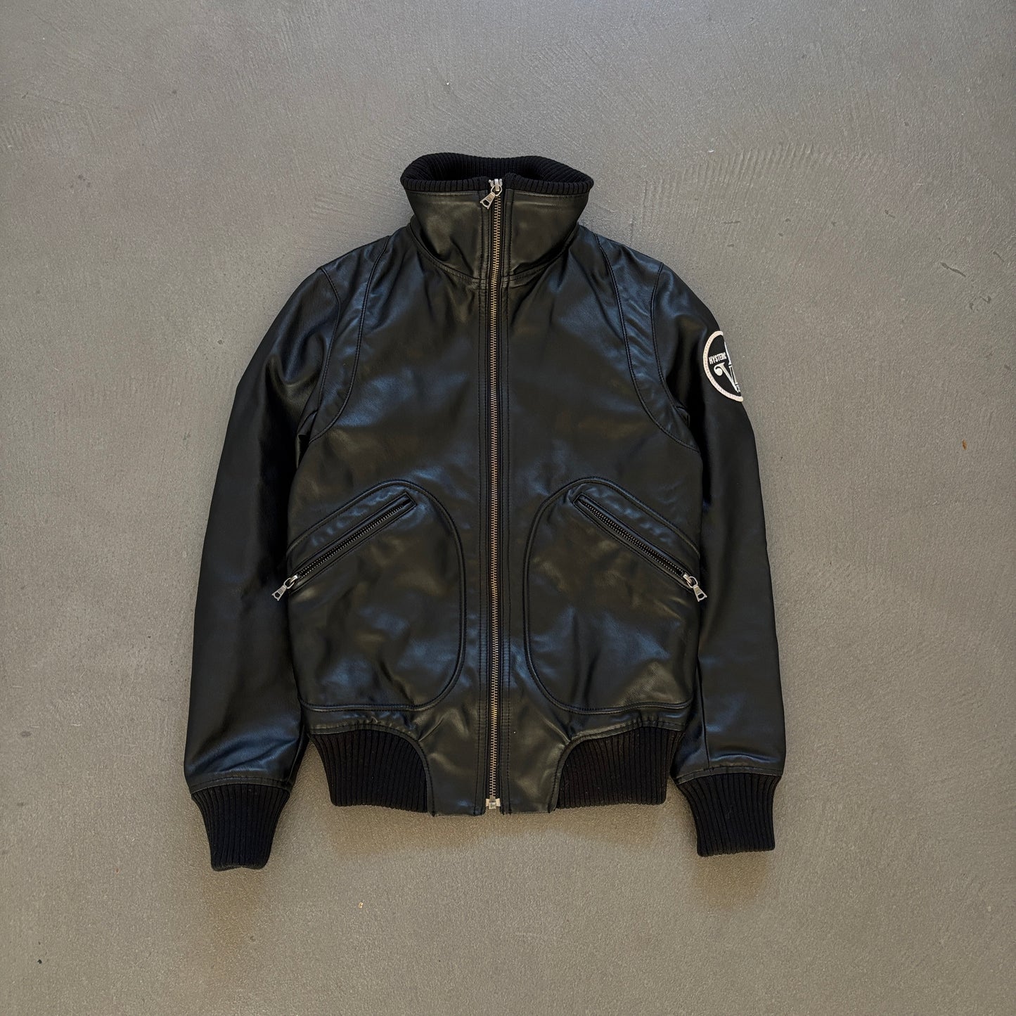 HYSTERIC GLAMOUR LEATHER BOMBER JACKET [S]