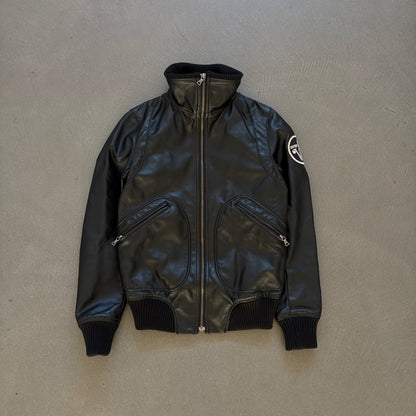 HYSTERIC GLAMOUR LEATHER BOMBER JACKET [S]