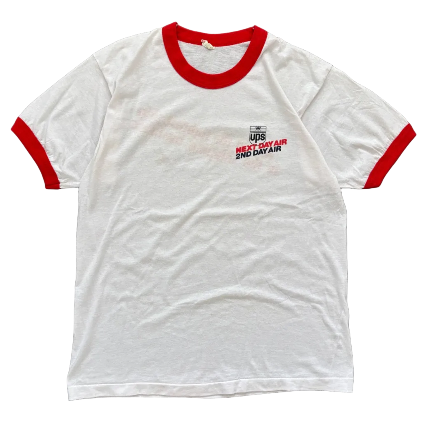 80S UPS NEXT DAY AIR RINGER TEE | SCREEN STARS [L]