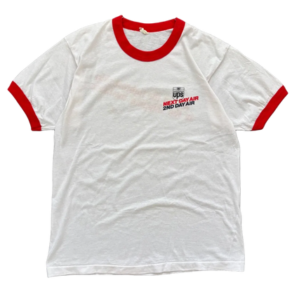 80S UPS NEXT DAY AIR RINGER TEE | SCREEN STARS [L]