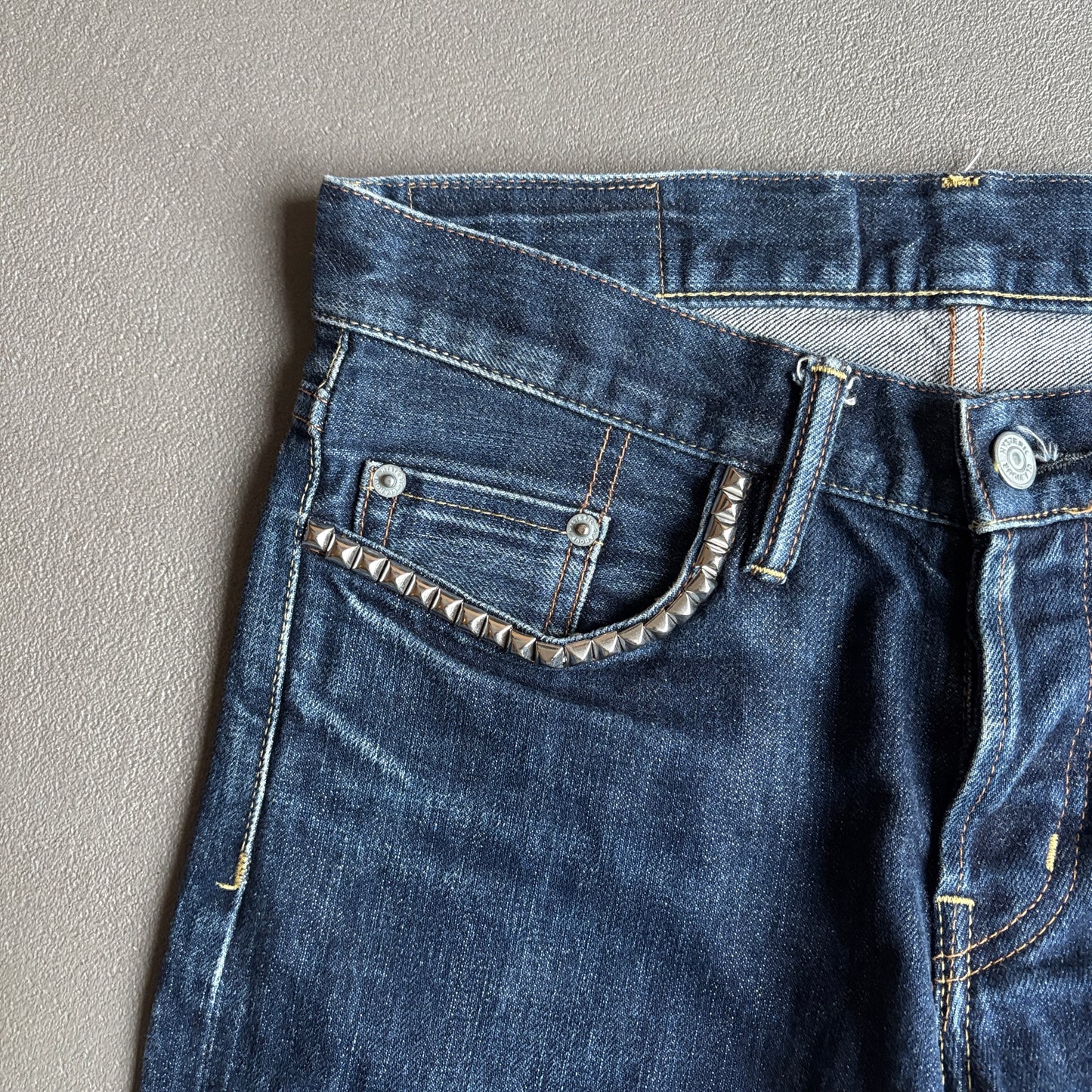 HYSTERIC GLAMOUR STUDDED SELVEDGE DENIM INDIGO [W29]