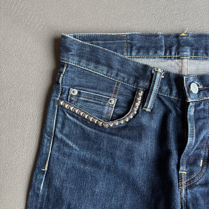 HYSTERIC GLAMOUR STUDDED SELVEDGE DENIM INDIGO [W29]