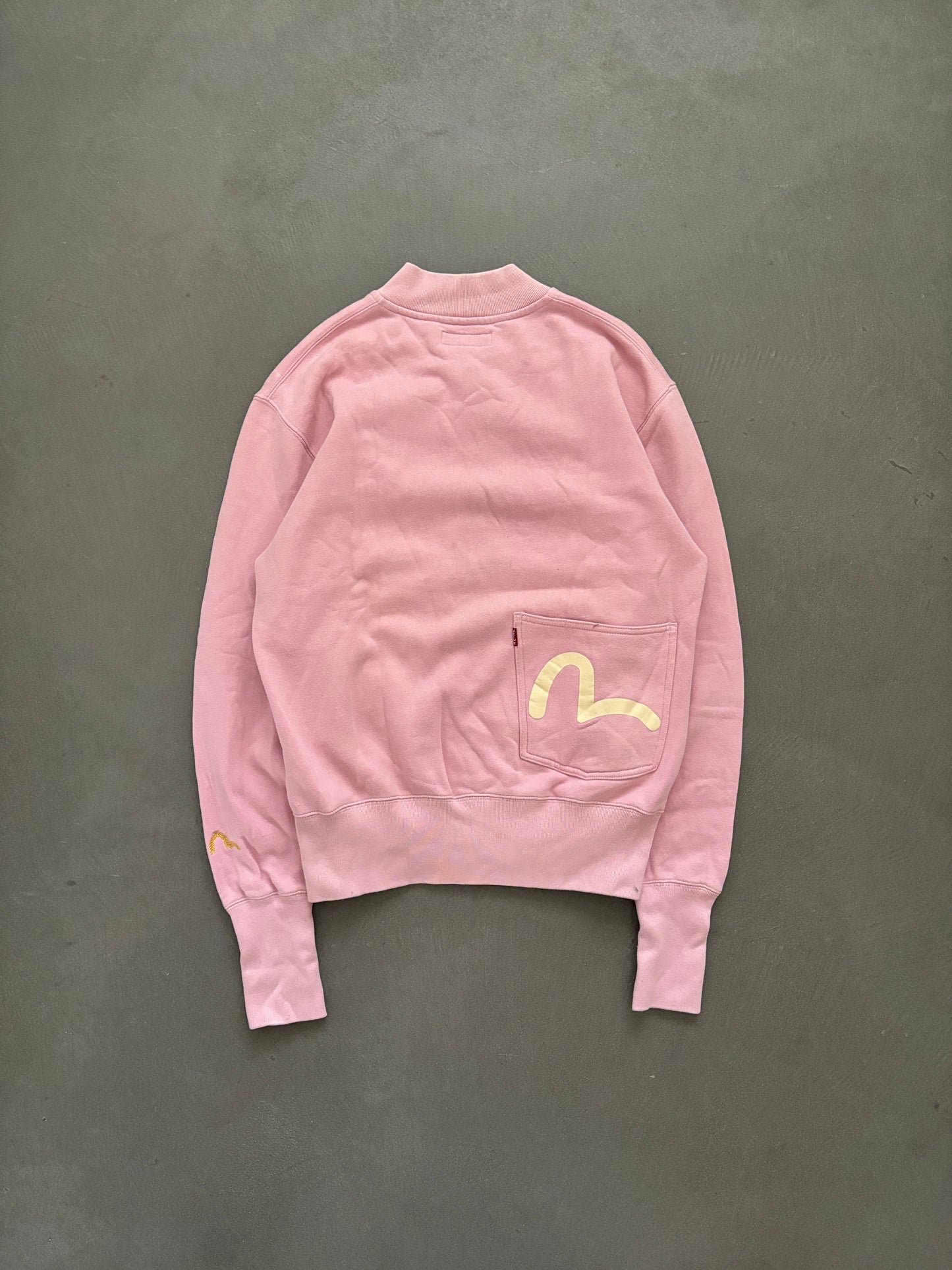 EVISU GENES ZIP-UP SWEATER PINK [L]