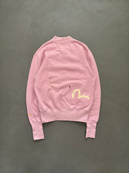 EVISU GENES ZIP-UP SWEATER PINK [L]
