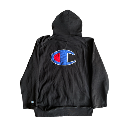 VETEMENTS X CHAMPION SS17 HOODIE BLACK [L]