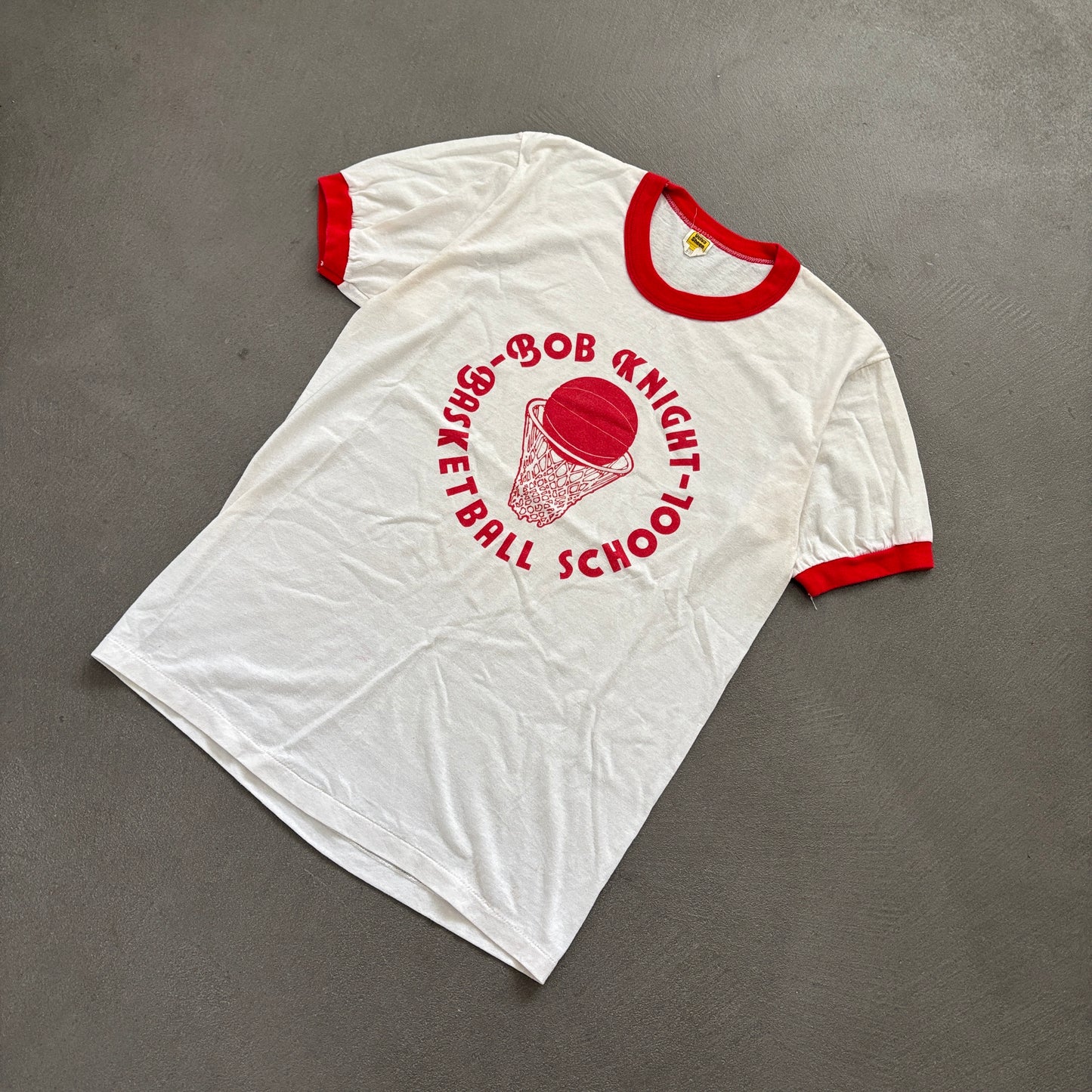 70S BOB KNIGHT BASKETBALL SCHOOL RINGER | VELVA SHEEN TAG [L]