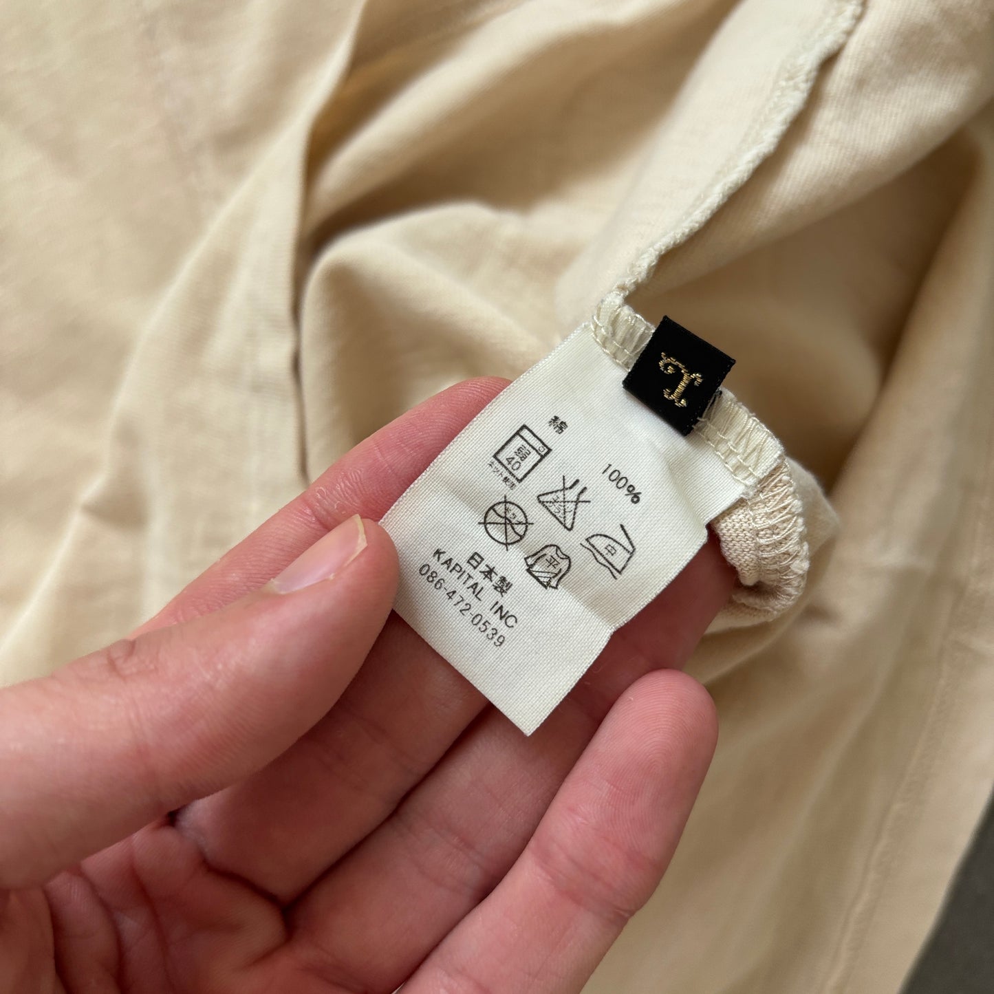 KAPITAL POCKET TEE TWO-TONE [L]
