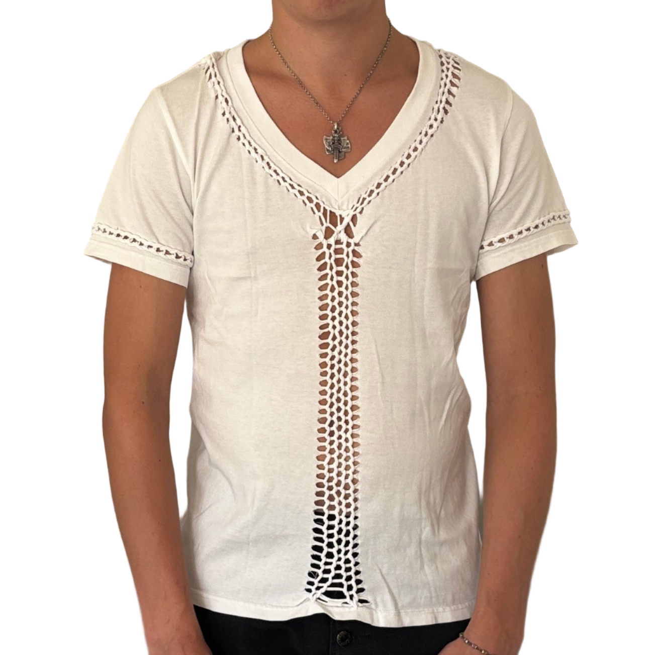 SS07 NUMBER (N)INE WOVEN TEE WHITE [M]