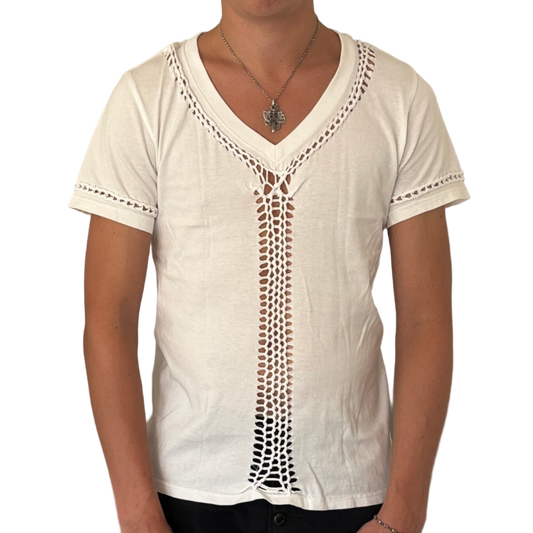 SS07 NUMBER (N)INE WOVEN TEE WHITE [M]