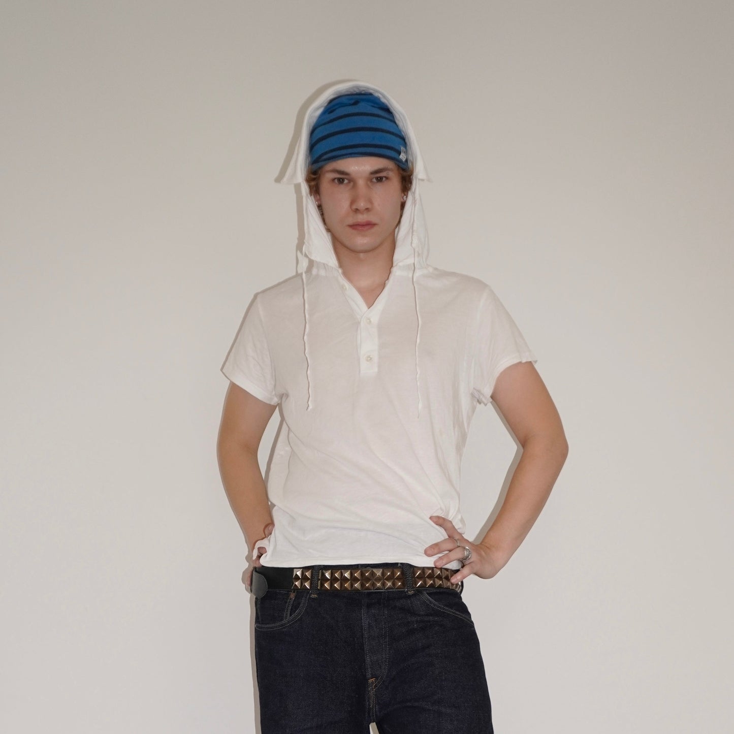 ANN DEMEULEMEESTER HOODED TOP [M]