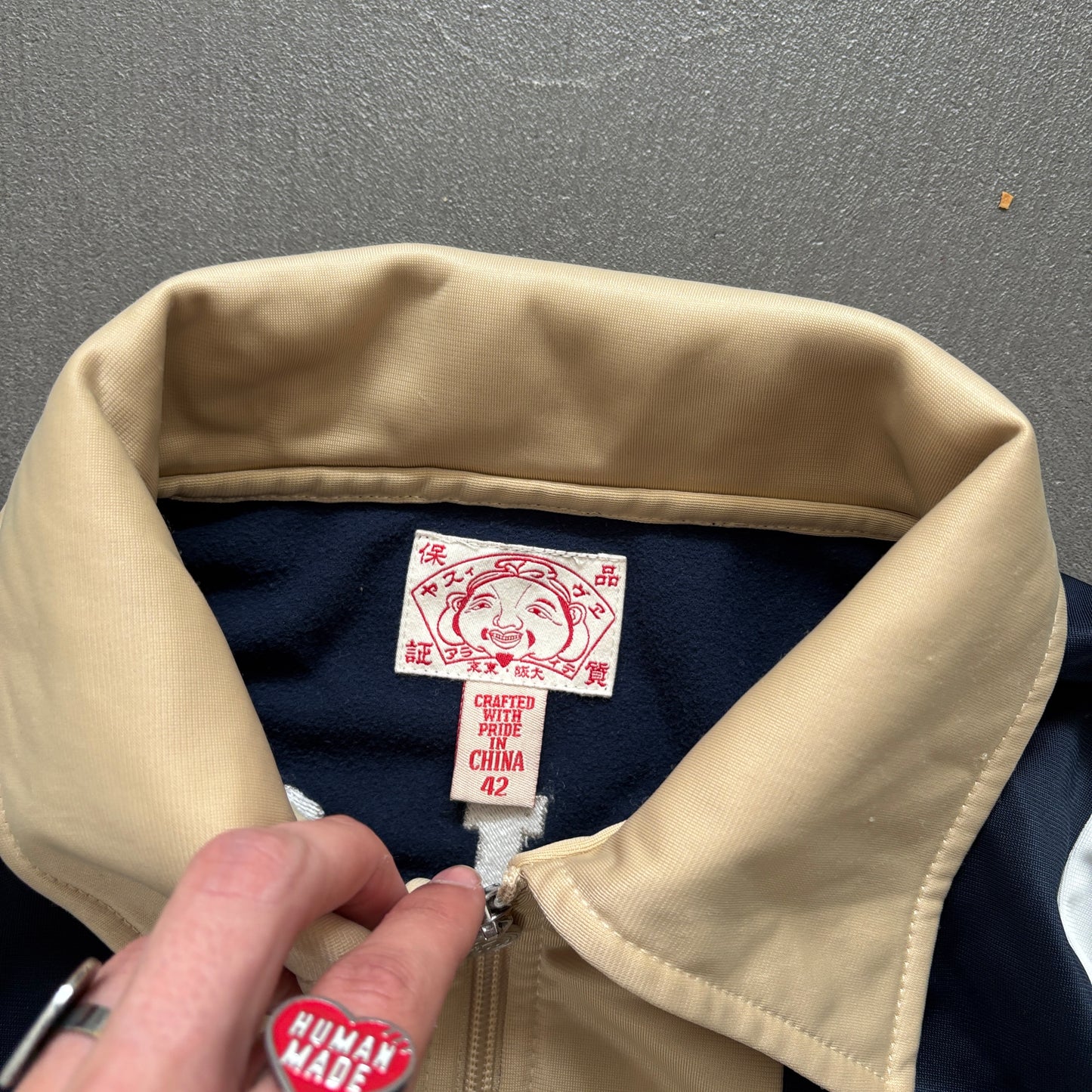 EVISU ATHLETIC TRACK JACKET NAVY CREME [L]