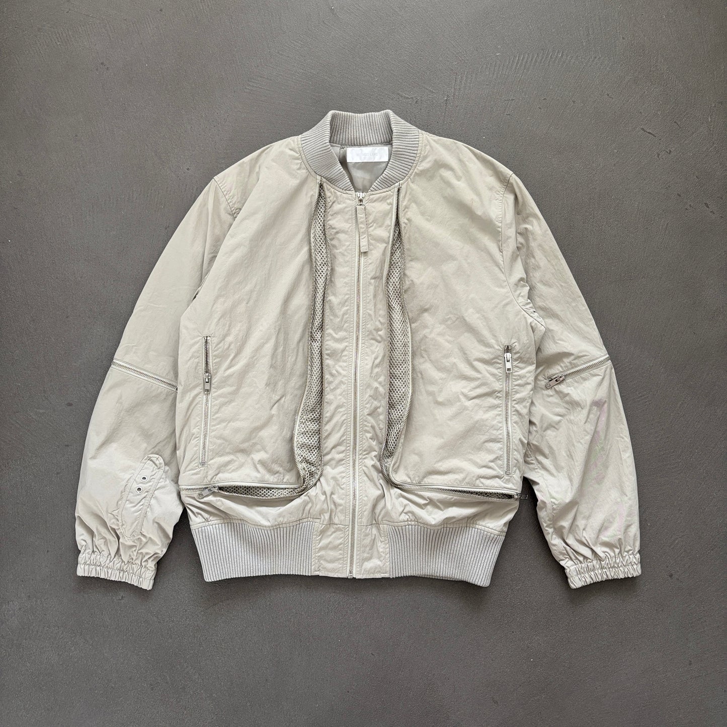 HELMUT LANG ZIP NYLON BOMBER JACKET [M]