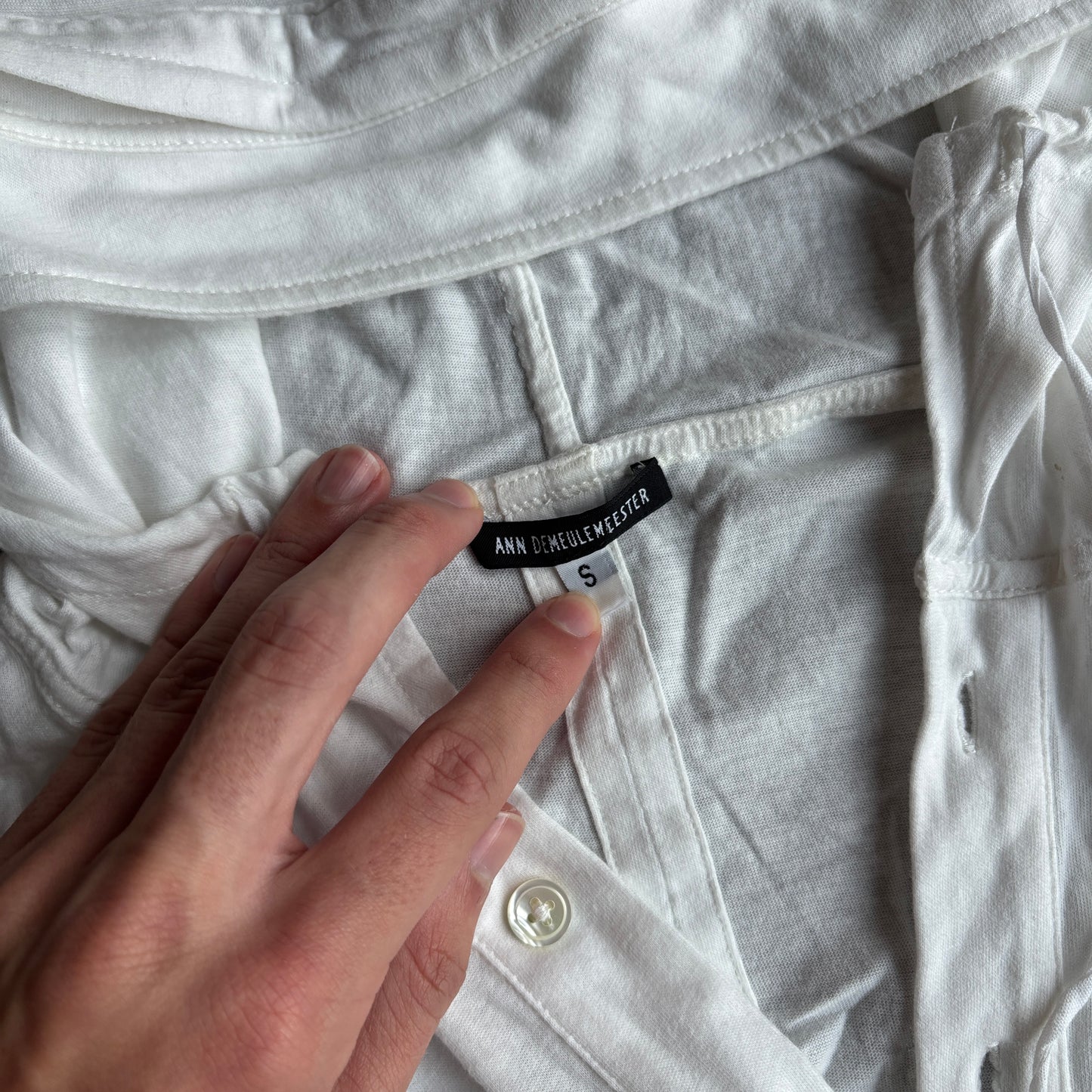 ANN DEMEULEMEESTER HOODED TOP [M]