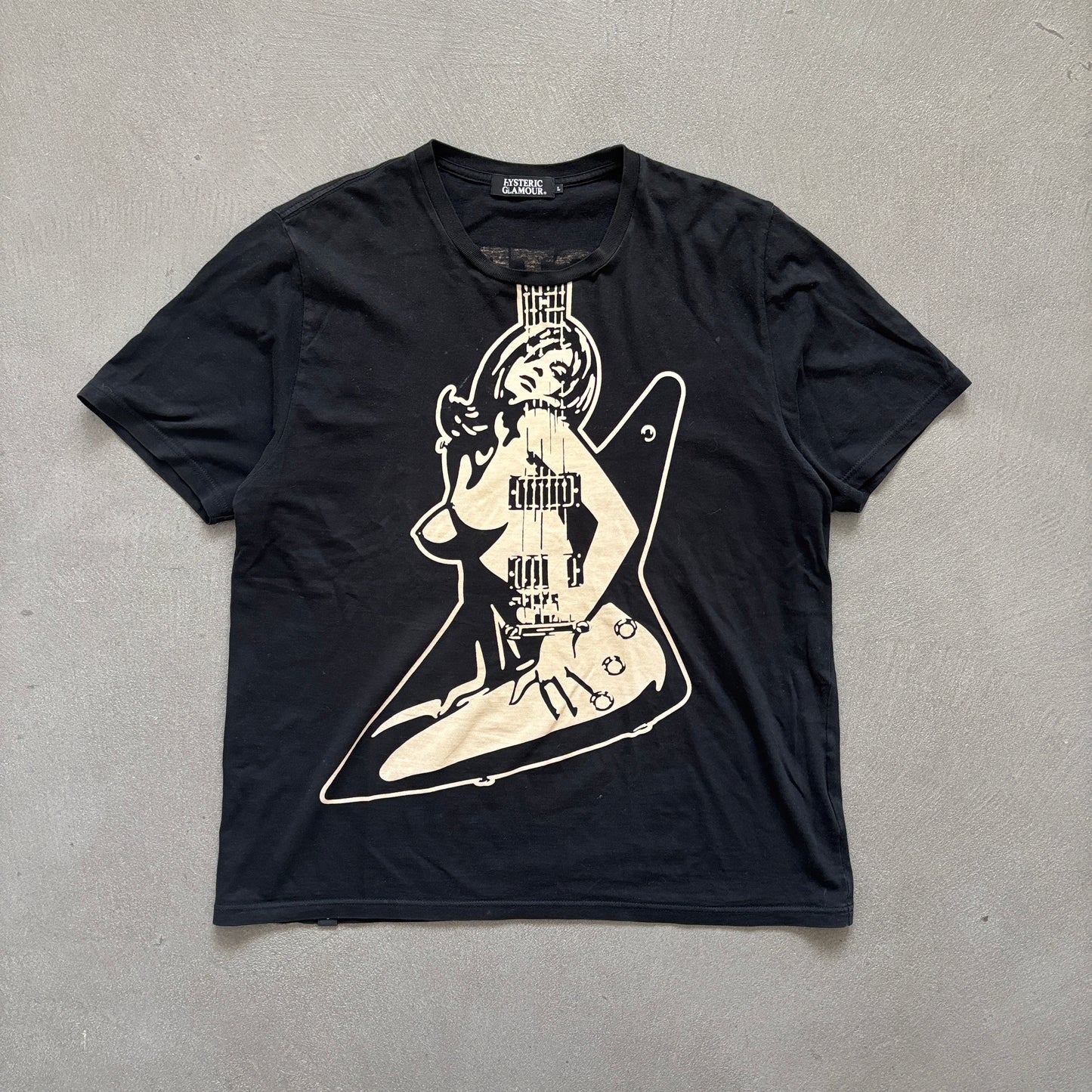 HYSTERIC GLAMOUR GUITAR GIRL TEE [L]