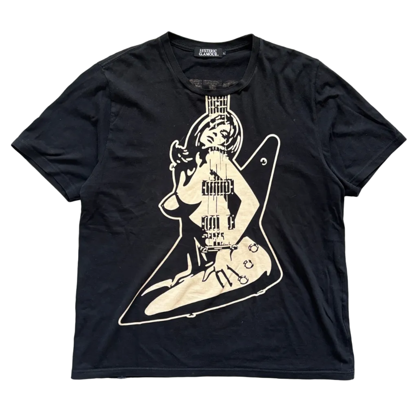 HYSTERIC GLAMOUR GUITAR GIRL TEE [L]