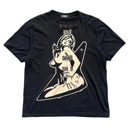 HYSTERIC GLAMOUR GUITAR GIRL TEE [L]