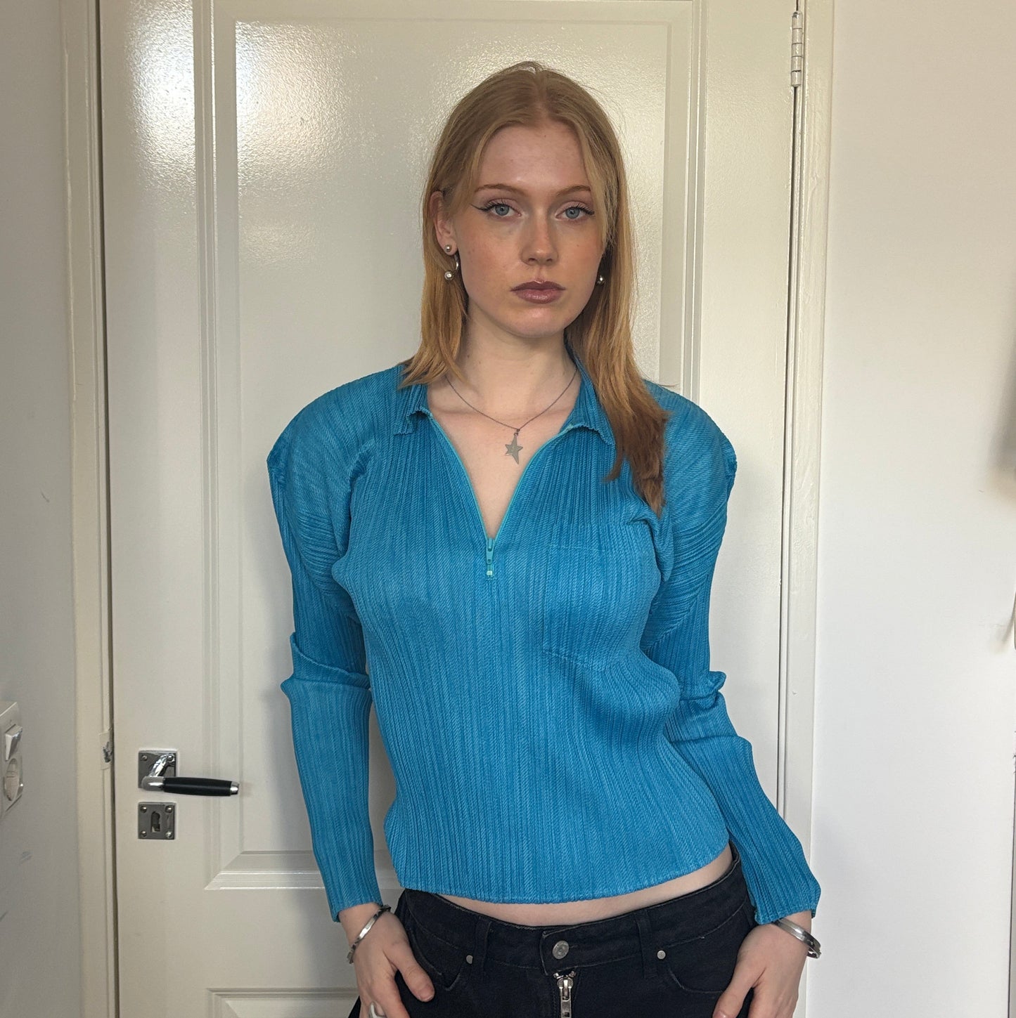 ISSEY MIYAKE PLEATS PLEASE ZIP POLO [S]