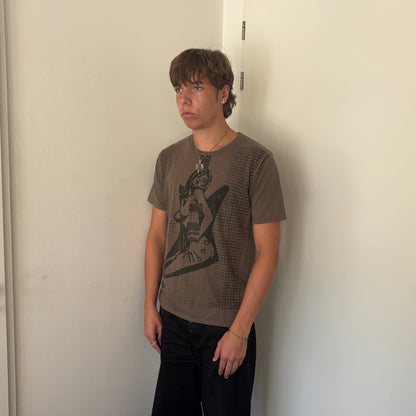 HYSTERIC GLAMOUR GUITAR GIRL TEE OLIVE [L]