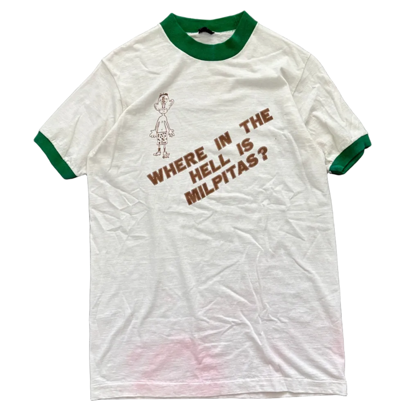 1976 WHERE IS MILPITAS RINGER TEE | HEAVY COTTON TAG [M]