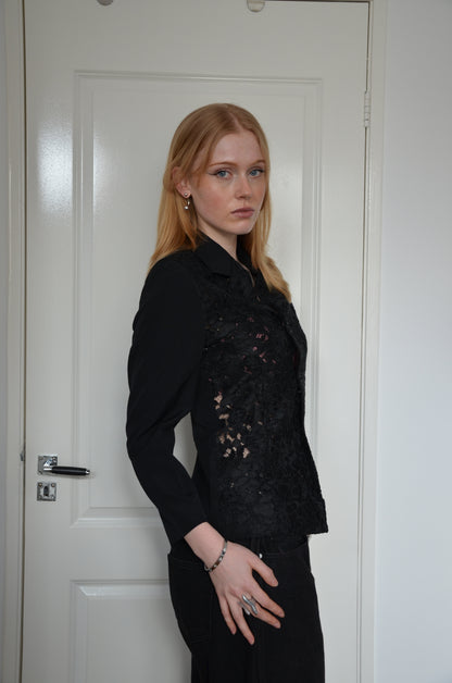 AD1992 COMME DES GARCONS LACE BLAZER [S]