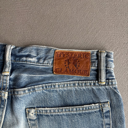 HYSTERIC GLAMOUR LIGHT WASH STUDDED SELVEDGE DENIM [W30]