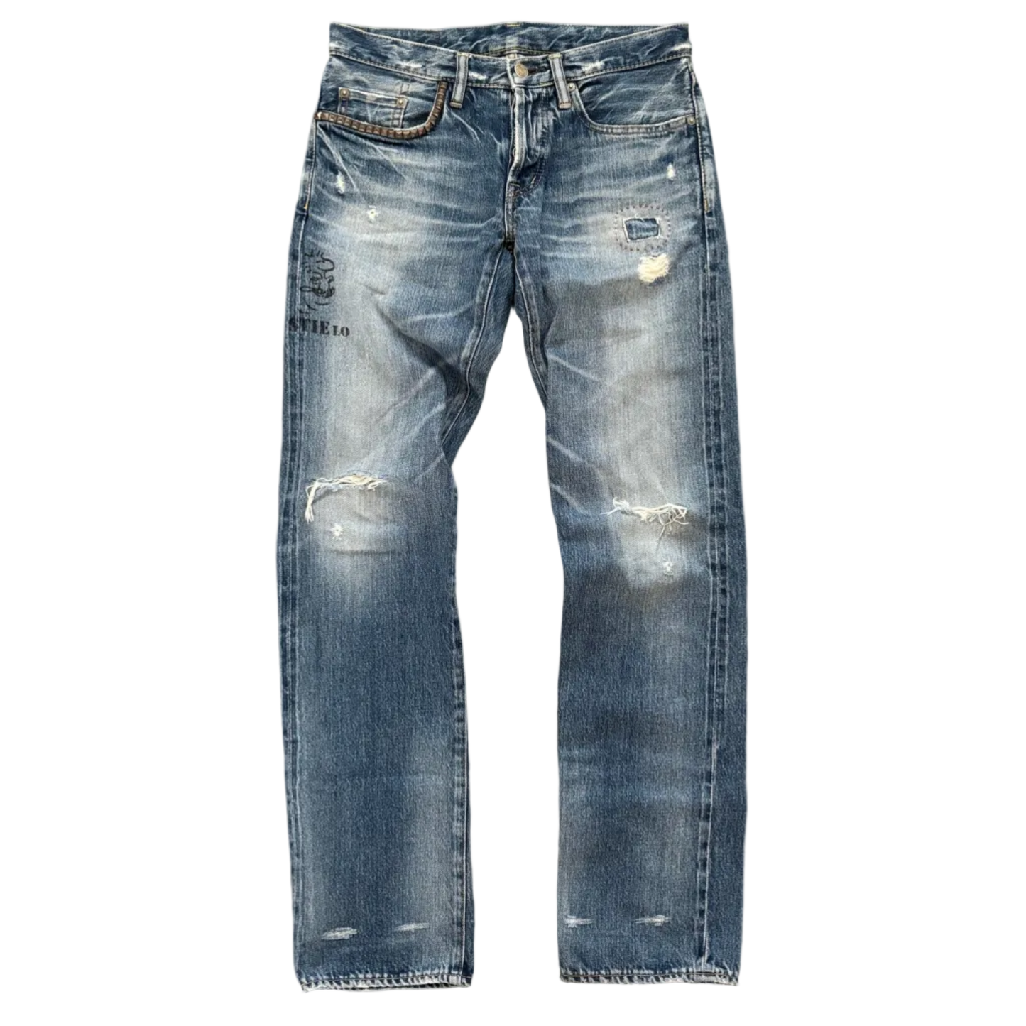 HYSTERIC GLAMOUR PEANUT STUDDED SELVEDGE DENIM #14 [W28]